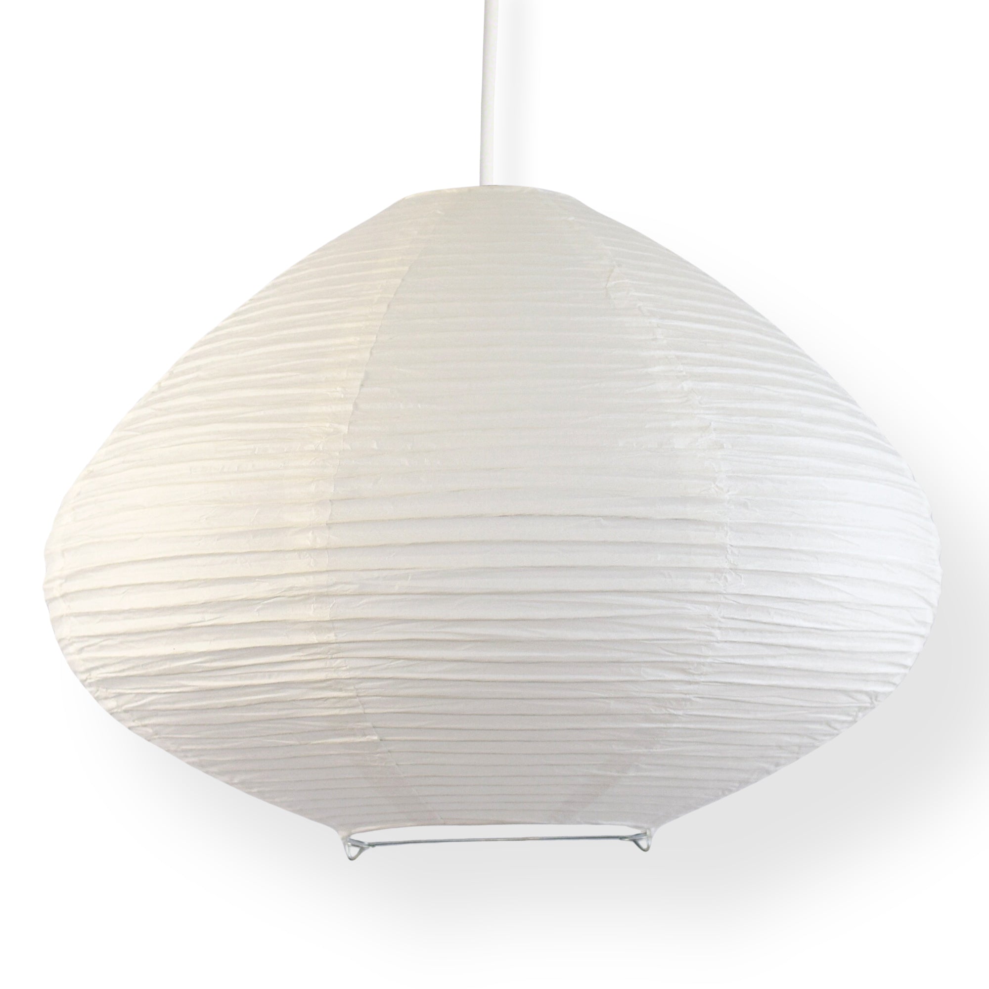 Bulbous Shaped Premium Fine Line Paper Lantern, White (16