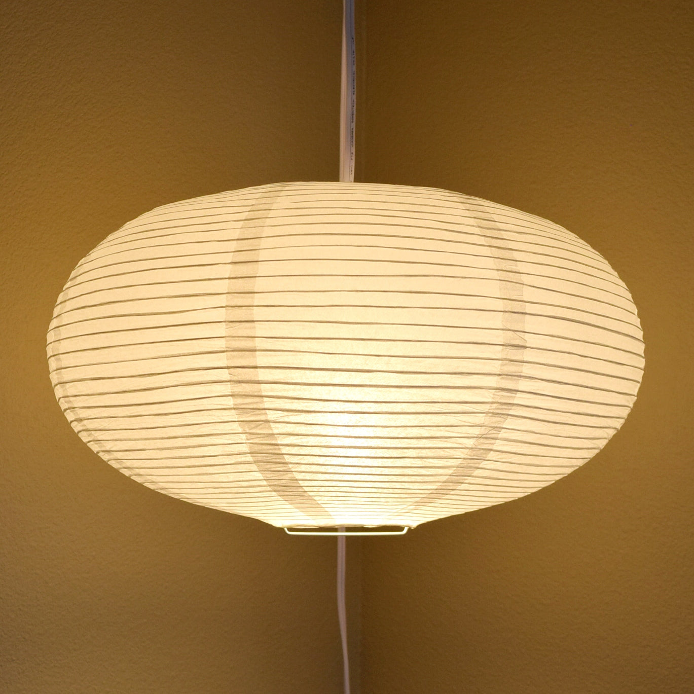 Oval Shaped Premium Fine Line Paper Lantern White 16 W x 9.5 H