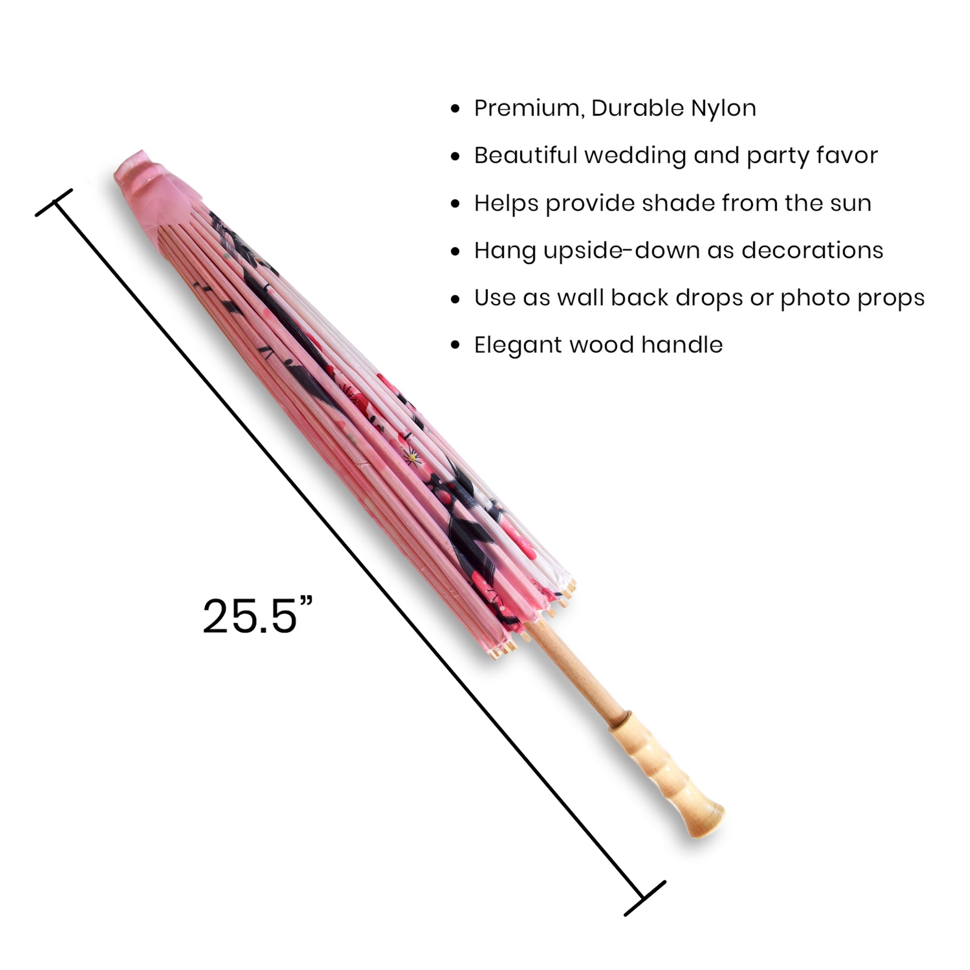 32 Inch Premium Nylon Parasol Umbrella - PaperLanternStore 32 Inch Premium Nylon Parasol Umbrella - PaperLanternStore