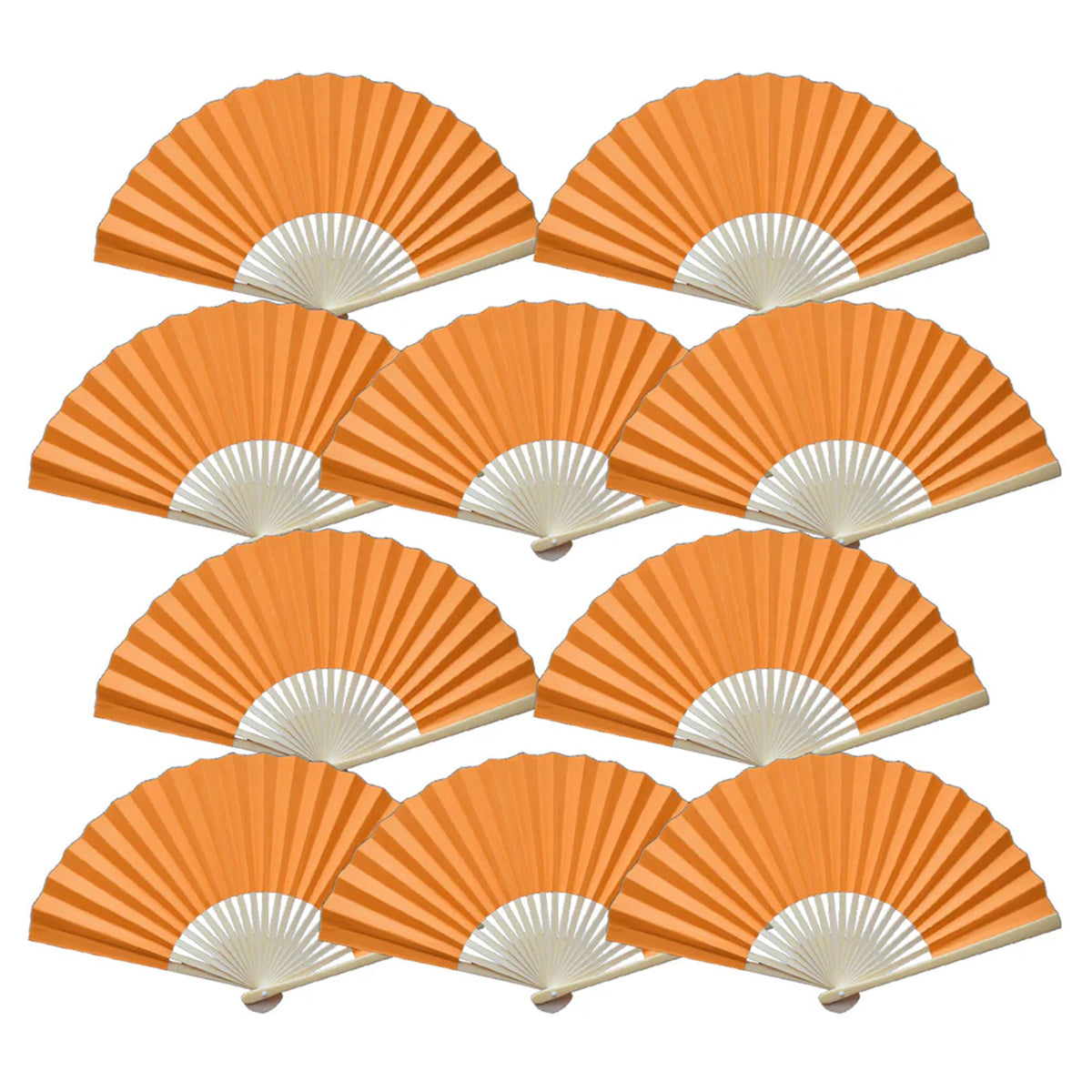 Orange Wedding &amp; Party Decoration Starter Kit – 24 Orange Paper Lanterns &amp; LED Lights | Optional Parasols &amp; Hand Fan Bundle