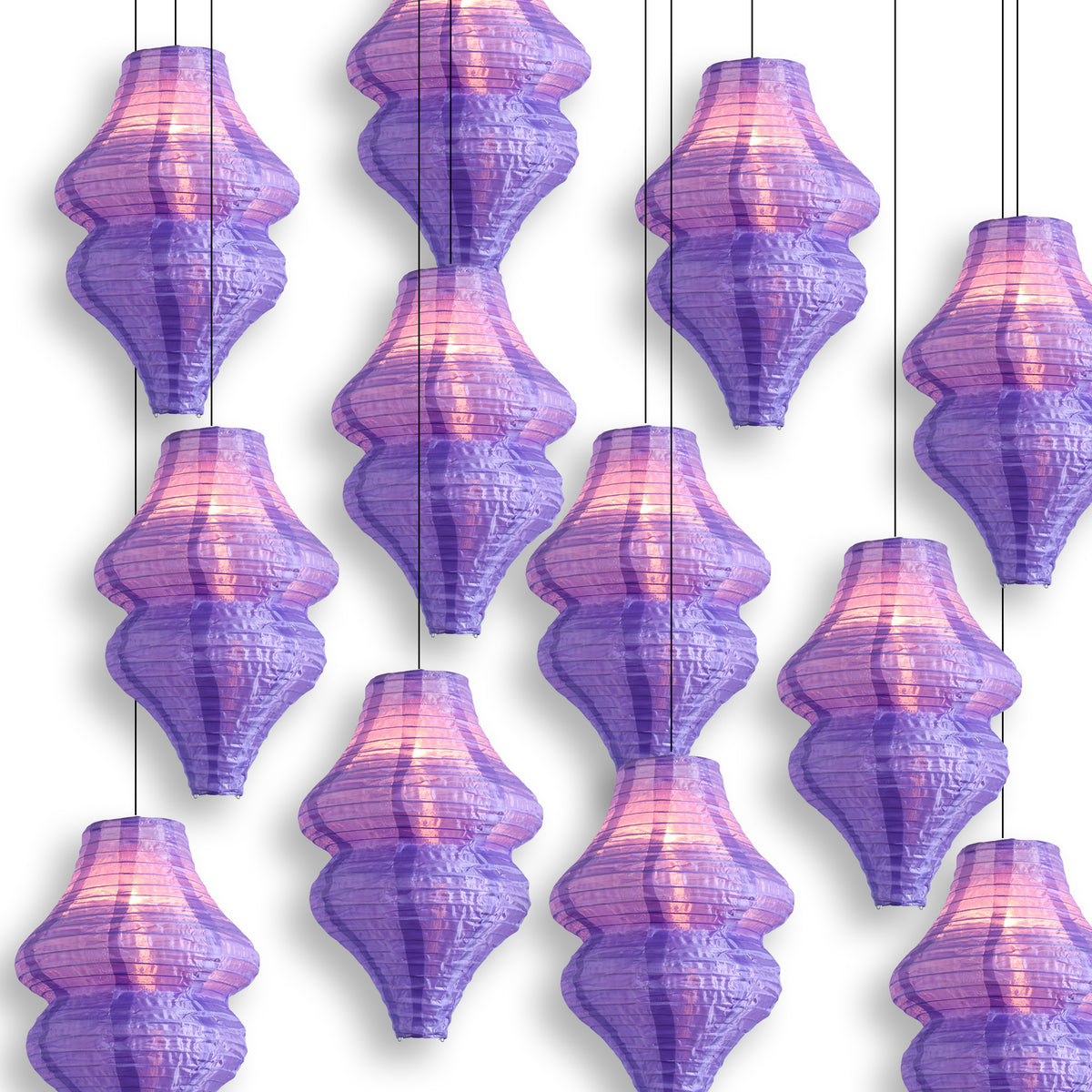 Purple Beehive Unique Shaped Nylon Lantern, 10-inch x 14-inch