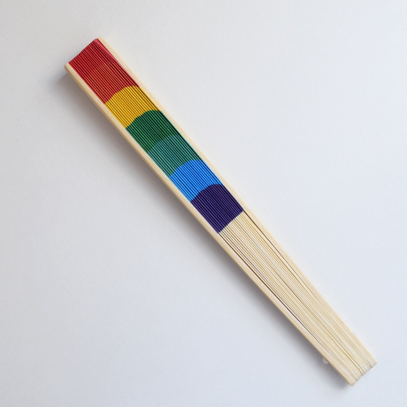 9" Rainbow Multi-Color Paper Hand Fans for Weddings, Parties, Premium Paper Stock (10 PACK)