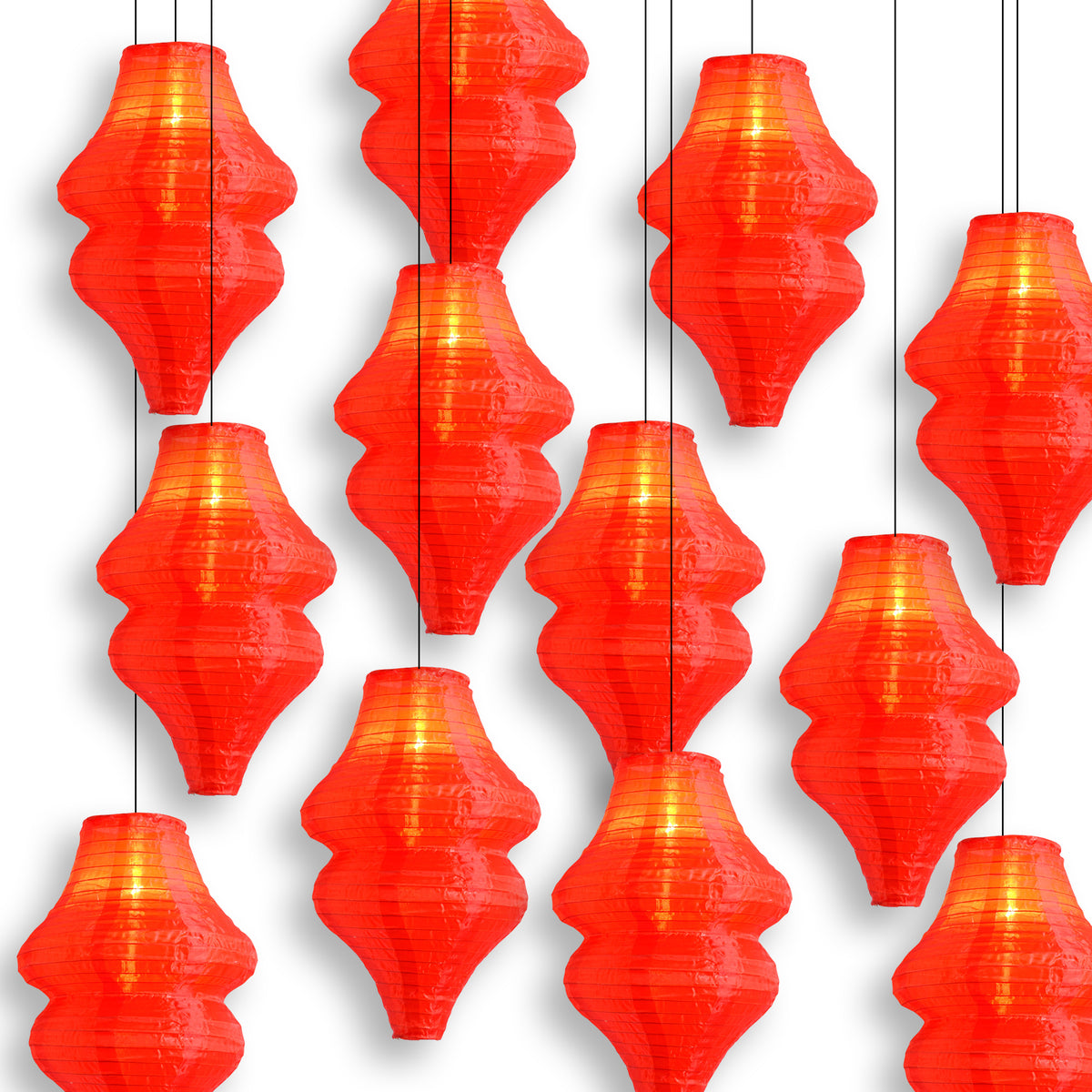 Red Beehive Unique Shaped Nylon Lantern, 10-inch x 14-inch