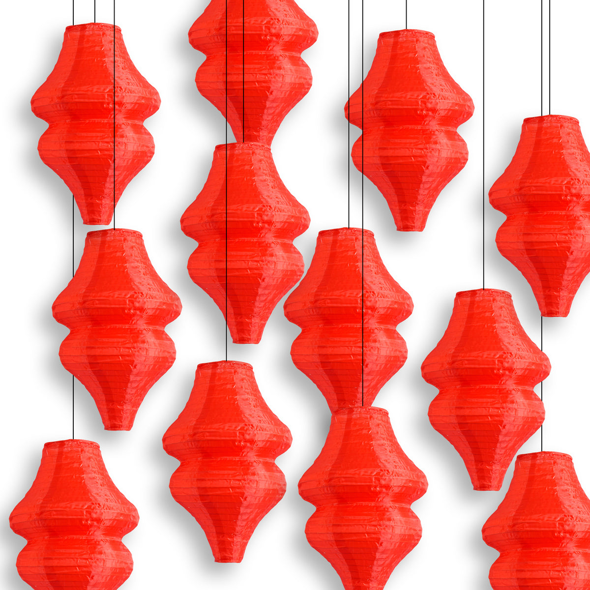 Red Beehive Unique Shaped Nylon Lantern, 10-inch x 14-inch