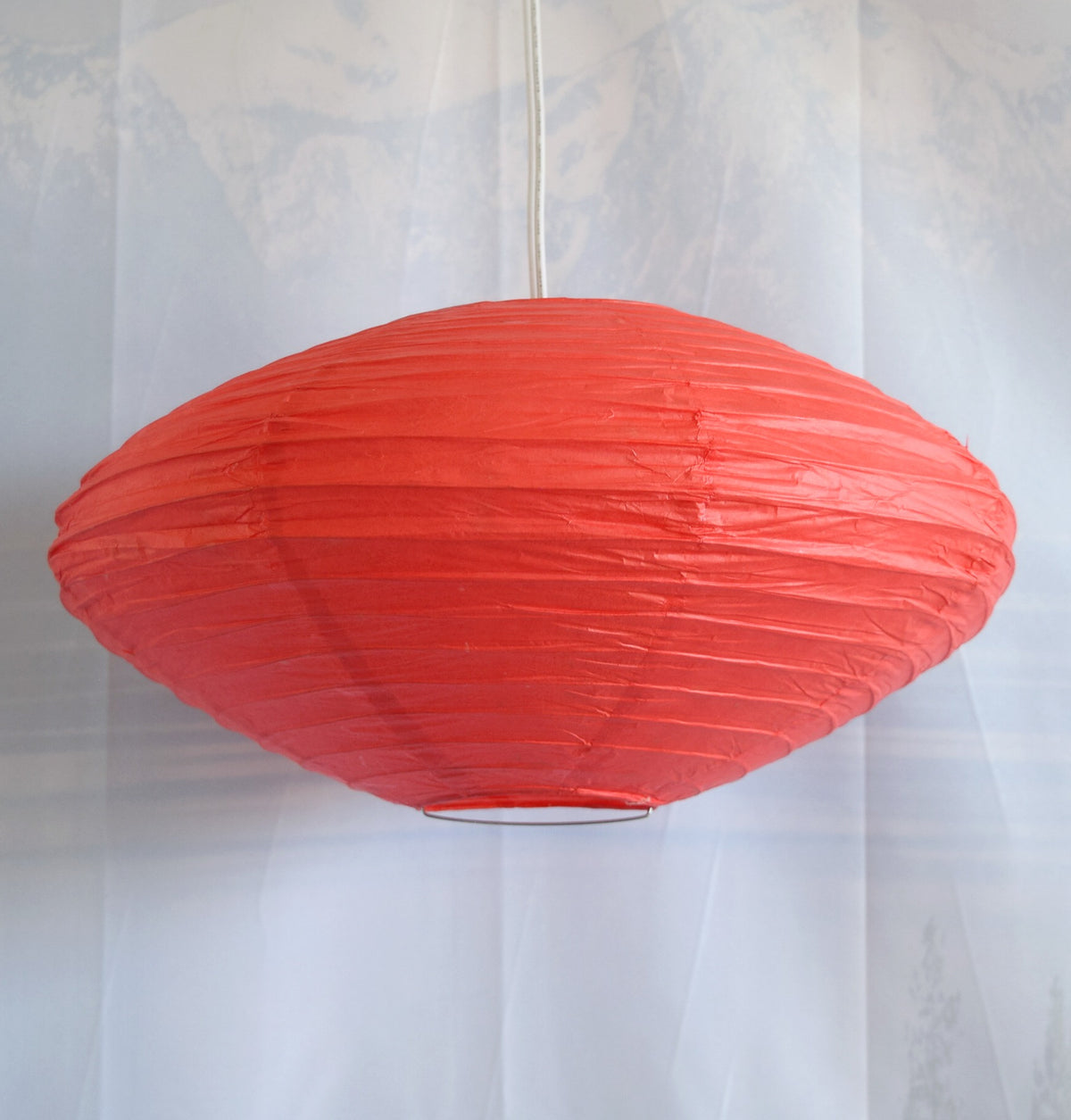 16" Red Saturn UFO Paper Lantern