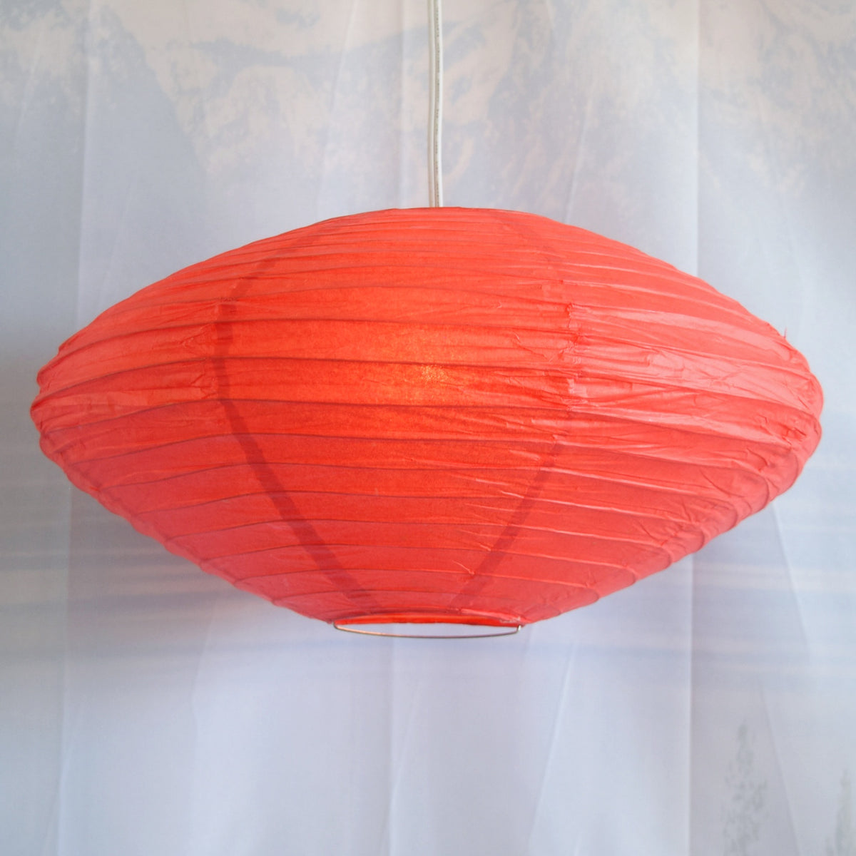 16" Red Saturn UFO Paper Lantern