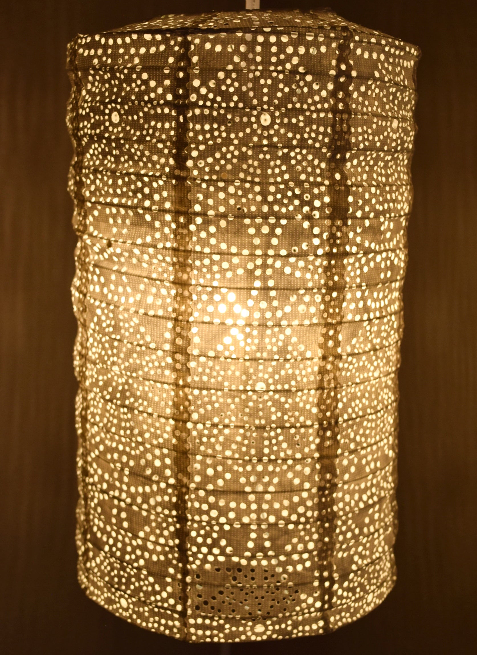 Cylinder Unique Shaped Tyvek Paper Lantern, Extra Durable, White