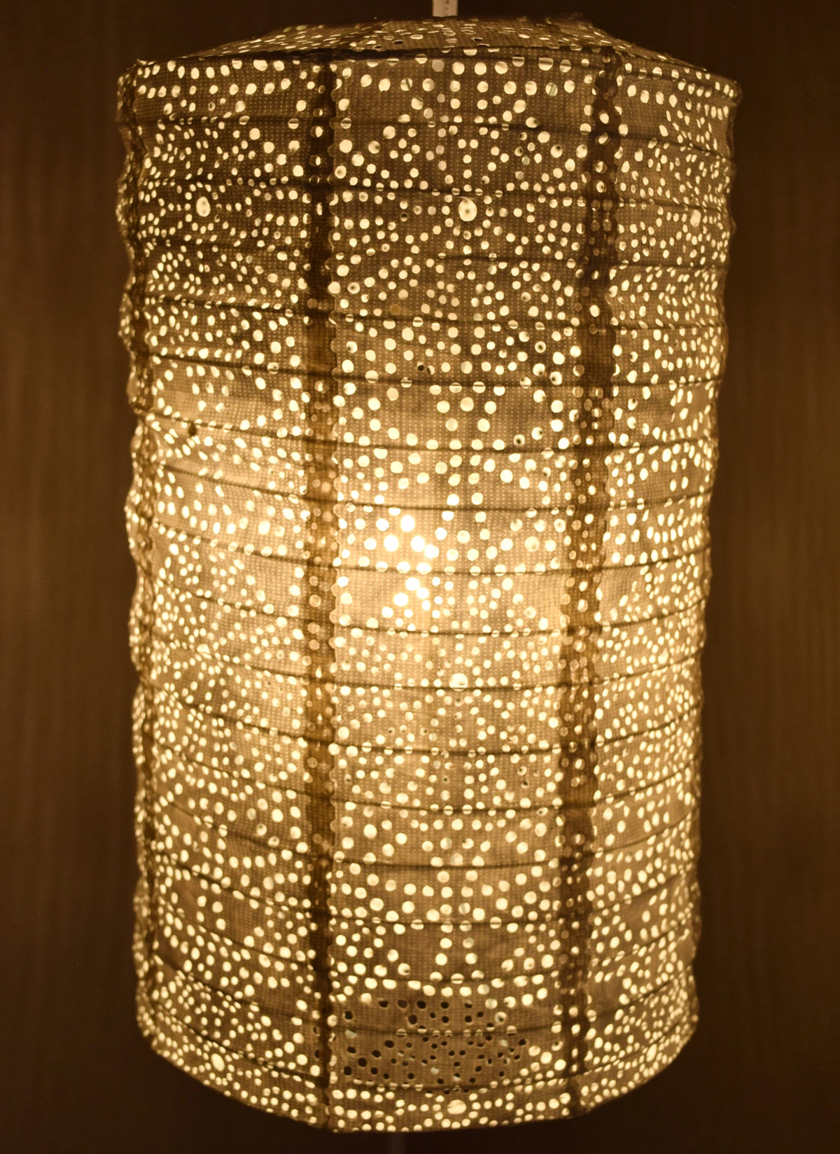 Cylinder Unique Shaped Tyvek Paper Lantern, Extra Durable, White (8"W x 12"H)