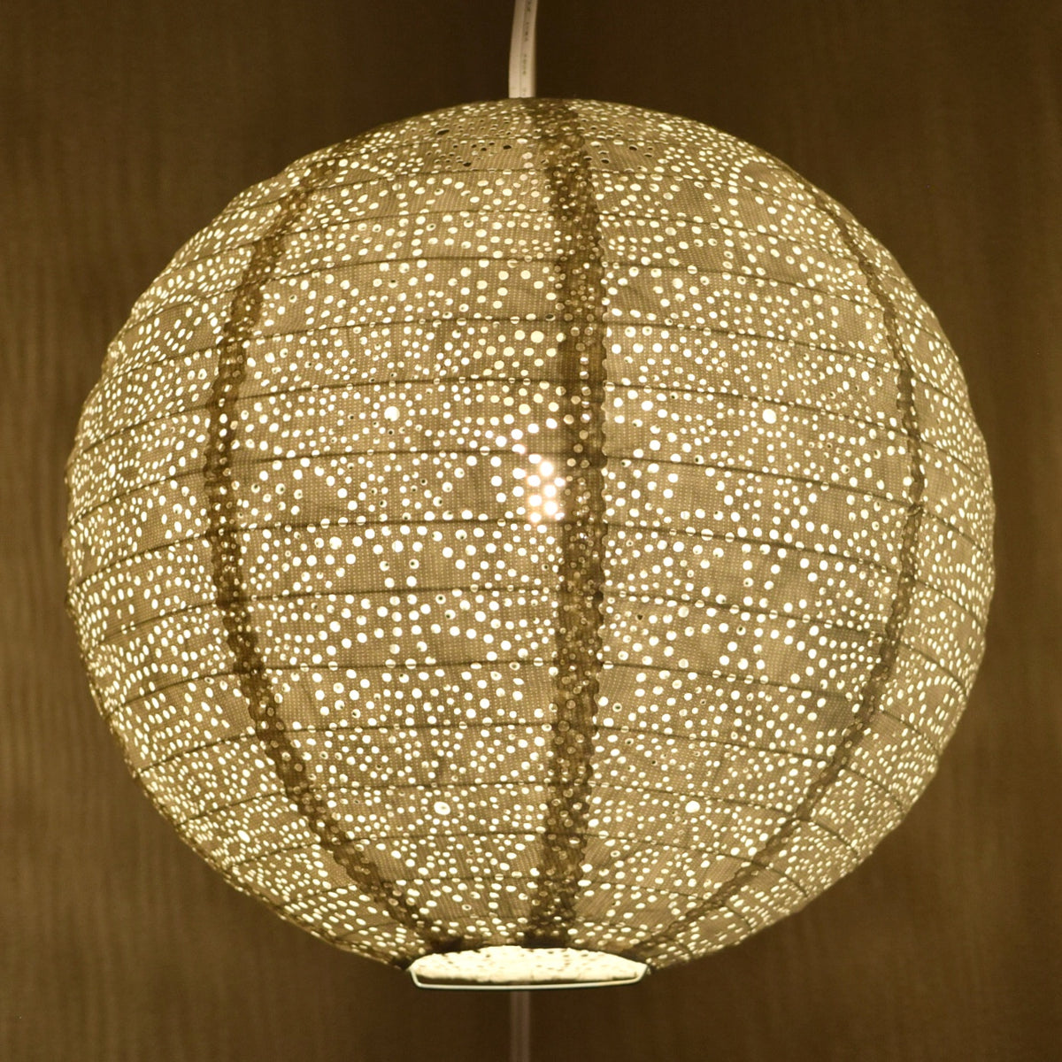 Round Tyvek Paper Lantern, Extra Durable, White (12"W x 12"H)