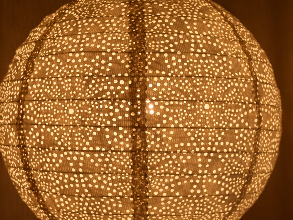 Round Tyvek Paper Lantern, Extra Durable, White (12"W x 12"H)