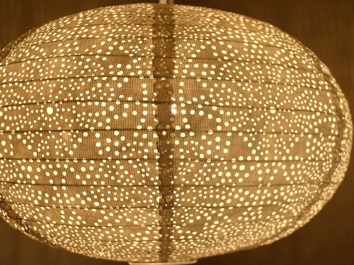 Saturn Oval Tyvek Paper Lantern, Extra Durable, White (16"W x 9"H)