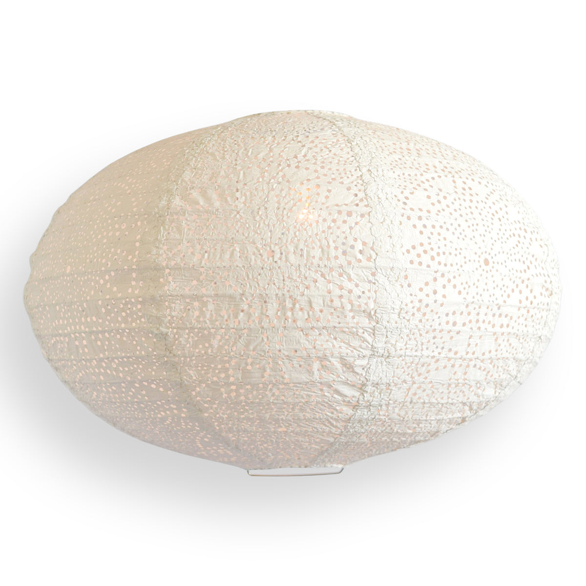Saturn Oval Tyvek Paper Lantern, Extra Durable, White (16"W x 9"H)