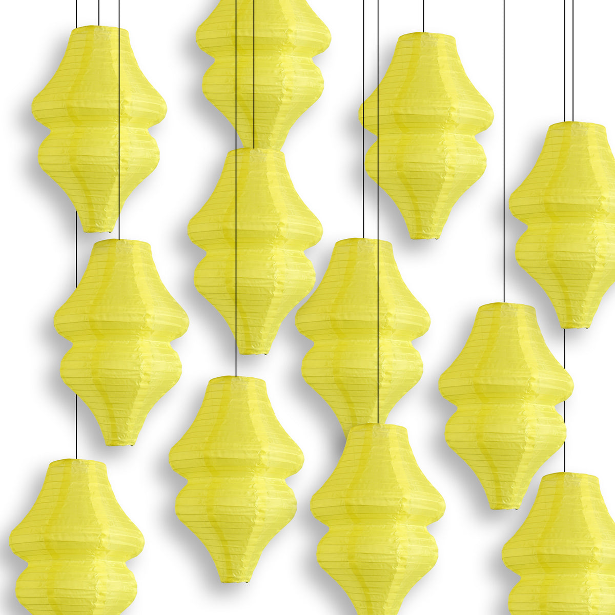 Yellow Beehive Unique Shaped Nylon Lantern, 10-inch x 14-inch