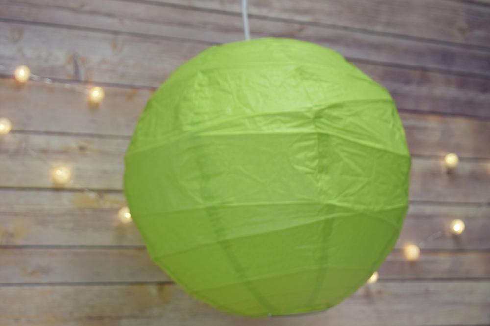 BLOWOUT BULK PACK (12) 20&quot; Grass Greenery Round Paper Lantern, Crisscross Ribbing, Chinese Hanging Wedding &amp; Party Decoration