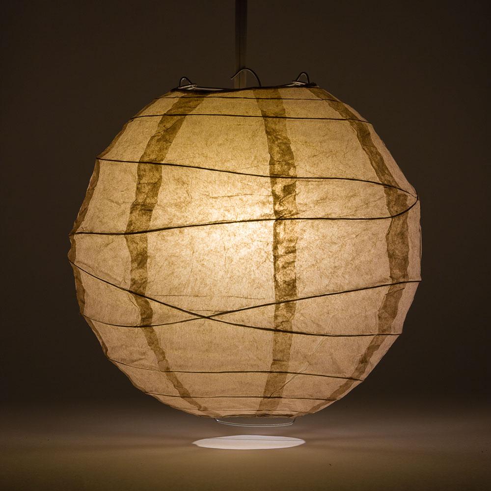 BULK PACK (5) 16" Dusty Sand Rose Round Paper Lantern, Crisscross Ribbing, Chinese Hanging Wedding & Party Decoration - PaperLanternStore.com - Paper Lanterns, Decor, Party Lights & More