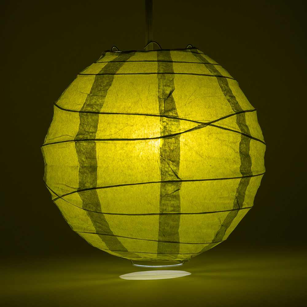 6" Pear Round Paper Lantern, Crisscross Ribbing, Chinese Hanging Wedding & Party Decoration - PaperLanternStore.com - Paper Lanterns, Decor, Party Lights & More