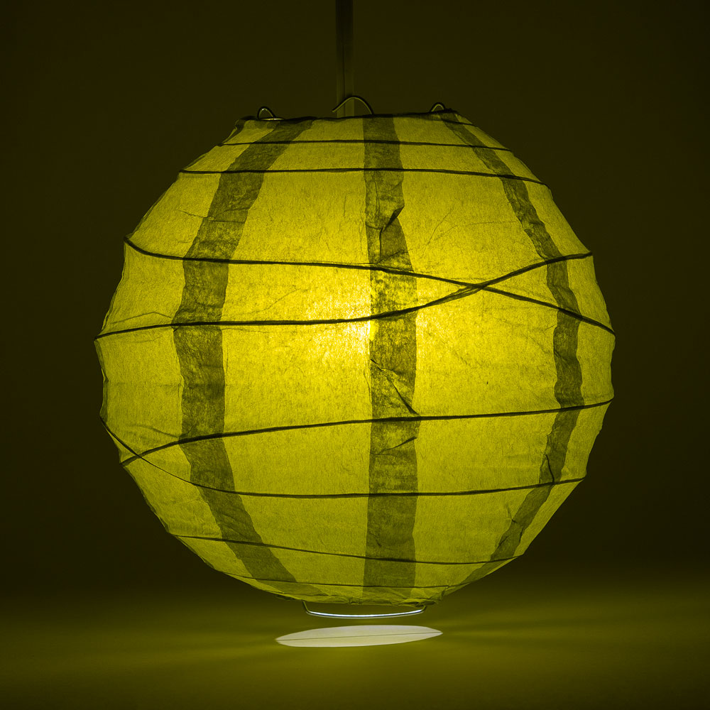 14&quot; Pear Round Paper Lantern, Crisscross Ribbing, Chinese Hanging Wedding &amp; Party Decoration - PaperLanternStore.com - Paper Lanterns, Decor, Party Lights &amp; More