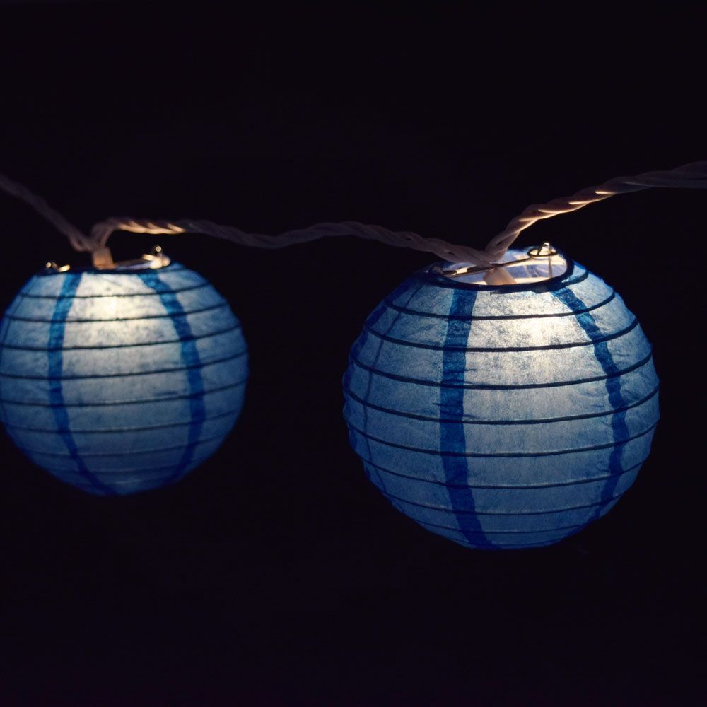 4&quot; Dark Blue Round Paper Lantern, Even Ribbing, Hanging Decoration (10 PACK) - PaperLanternStore.com - Paper Lanterns, Decor, Party Lights &amp; More