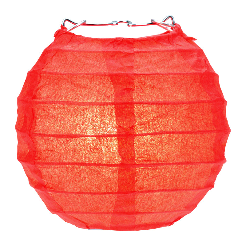 10 Socket Red Round Paper Lantern Party String Lights (4&quot; Lanterns, Expandable) - PaperLanternStore.com - Paper Lanterns, Decor, Party Lights &amp; More
