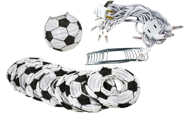 5 PACK | Soccer Ball / Futbol Paper Lantern Shaped Sports Hanging Decoration - PaperLanternStore.com - Paper Lanterns, Decor, Party Lights &amp; More
