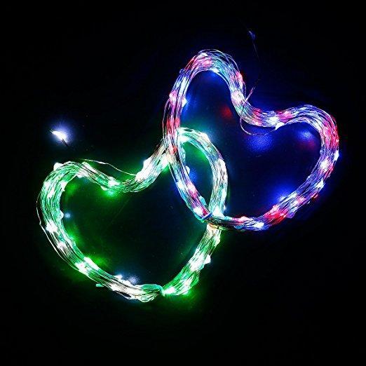 33 FT | 100 LED Blue Waterproof Micro Fairy String Lights With Power Adaptor - PaperLanternStore.com - Paper Lanterns, Decor, Party Lights &amp; More