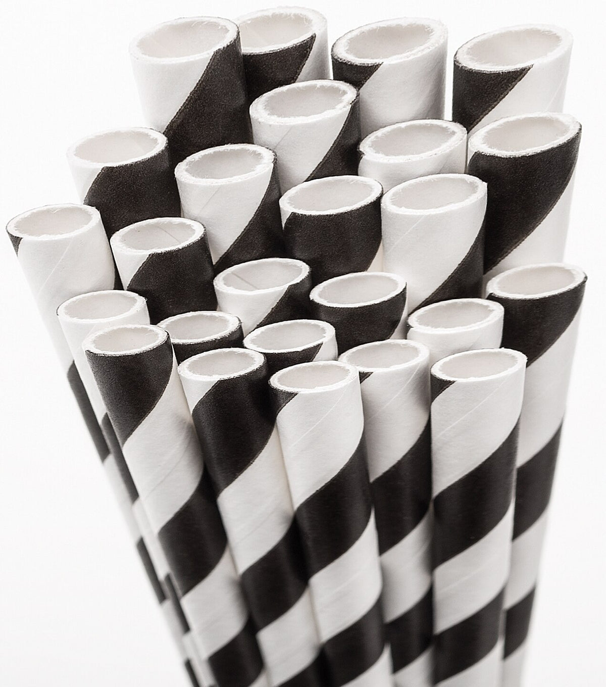 Black Paper Straws - 25 pack - PaperLanternStore.com - Paper Lanterns, Decor, Party Lights &amp; More
