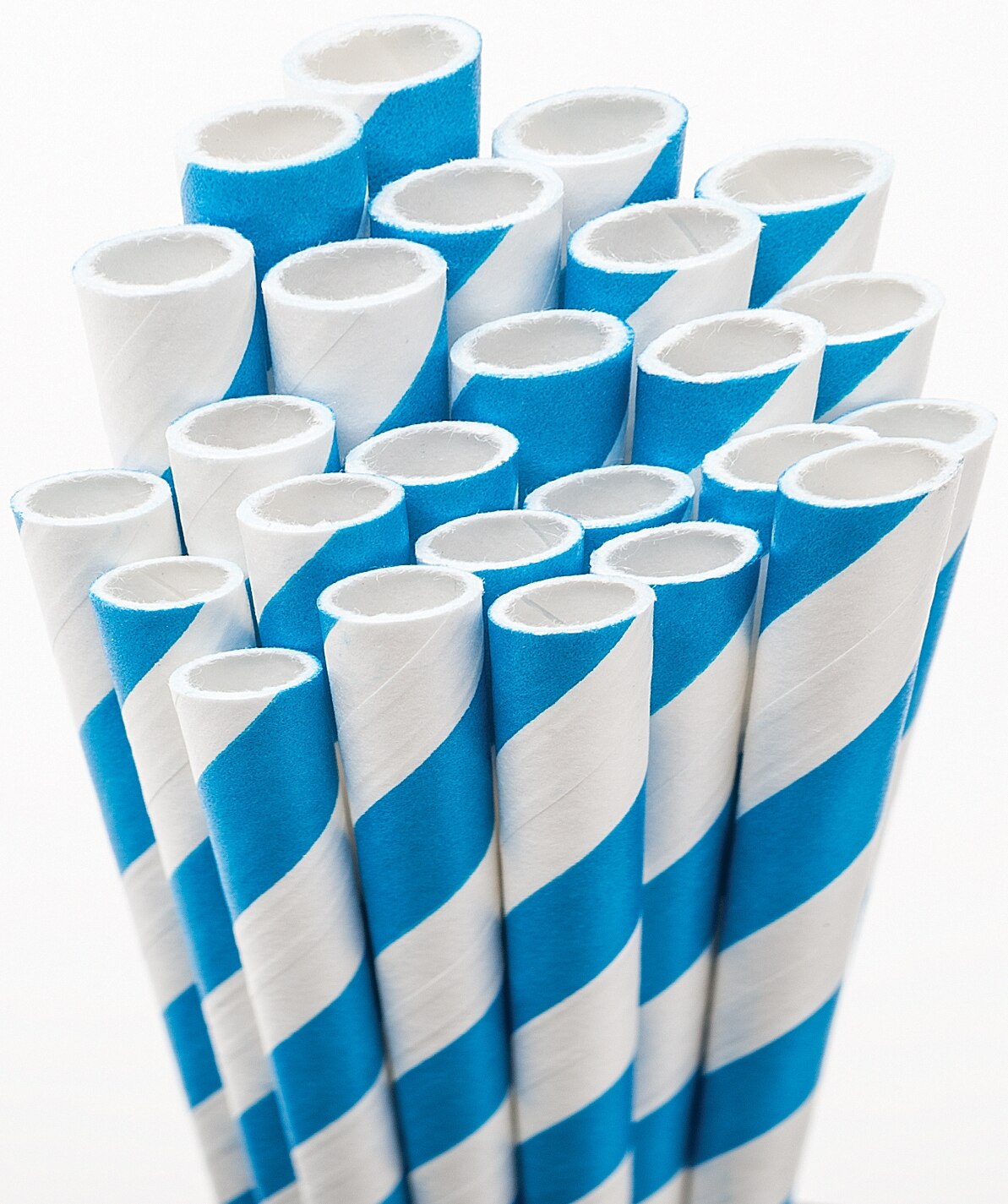 Horizon Blue Paper Straws - 25 pack - PaperLanternStore.com - Paper Lanterns, Decor, Party Lights &amp; More