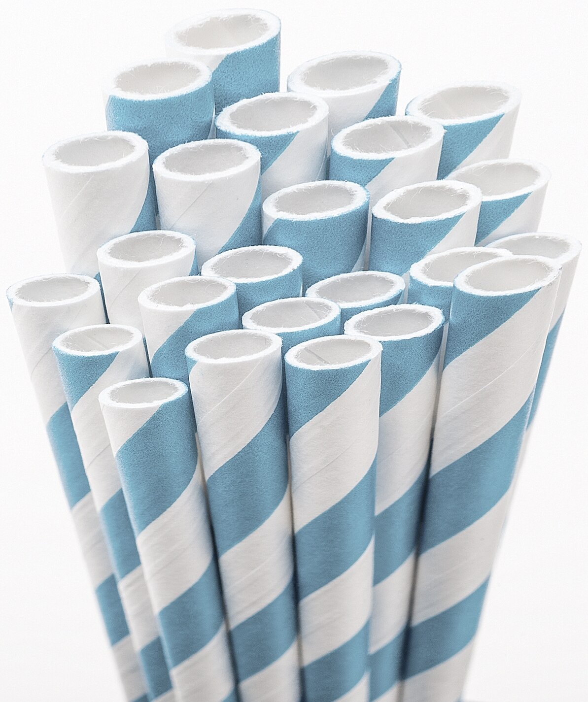 Ice Blue Paper Straws - 25 pack - PaperLanternStore.com - Paper Lanterns, Decor, Party Lights &amp; More