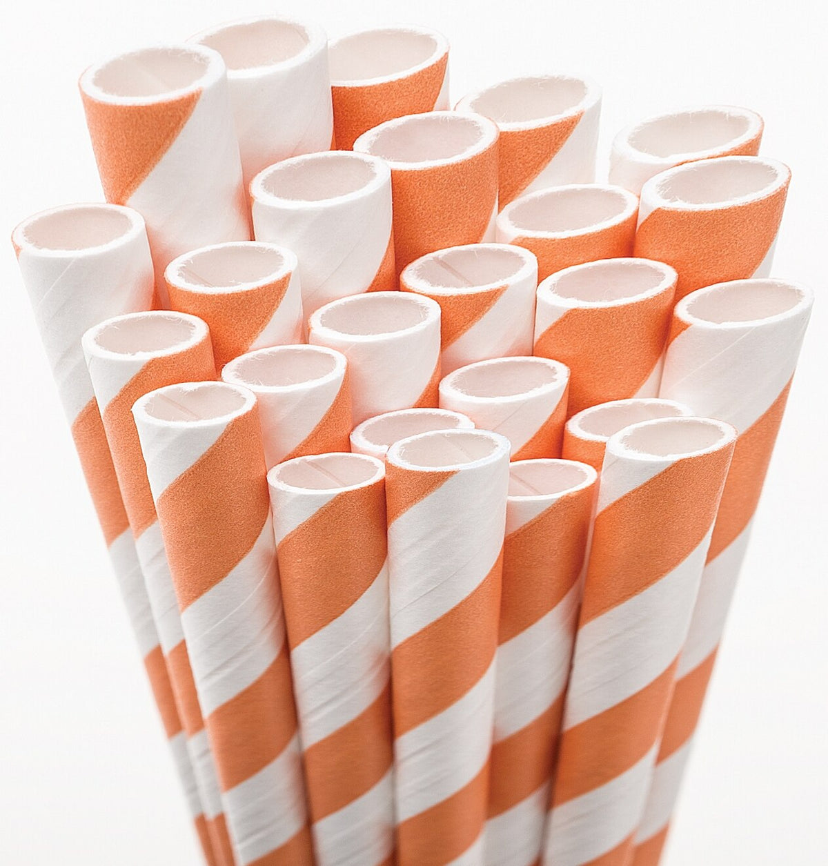 Mango Orange Paper Straws - 25 pack - PaperLanternStore.com - Paper Lanterns, Decor, Party Lights &amp; More