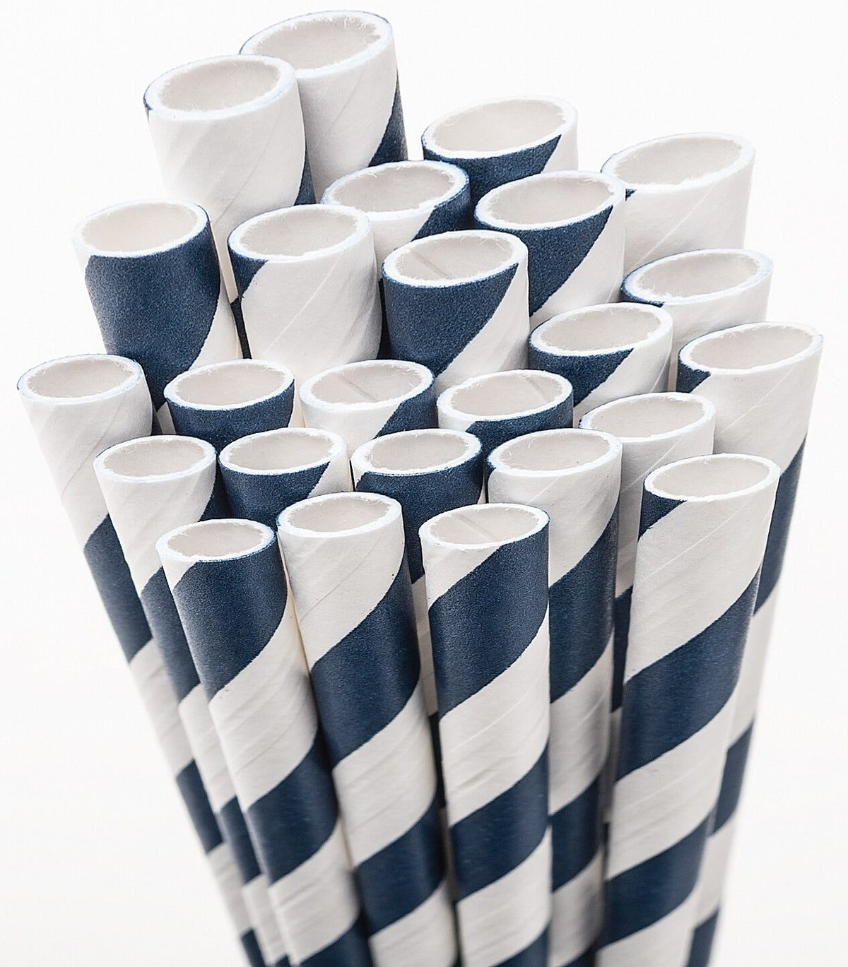 Navy Blue Paper Straws - 25 pack - PaperLanternStore.com - Paper Lanterns, Decor, Party Lights &amp; More