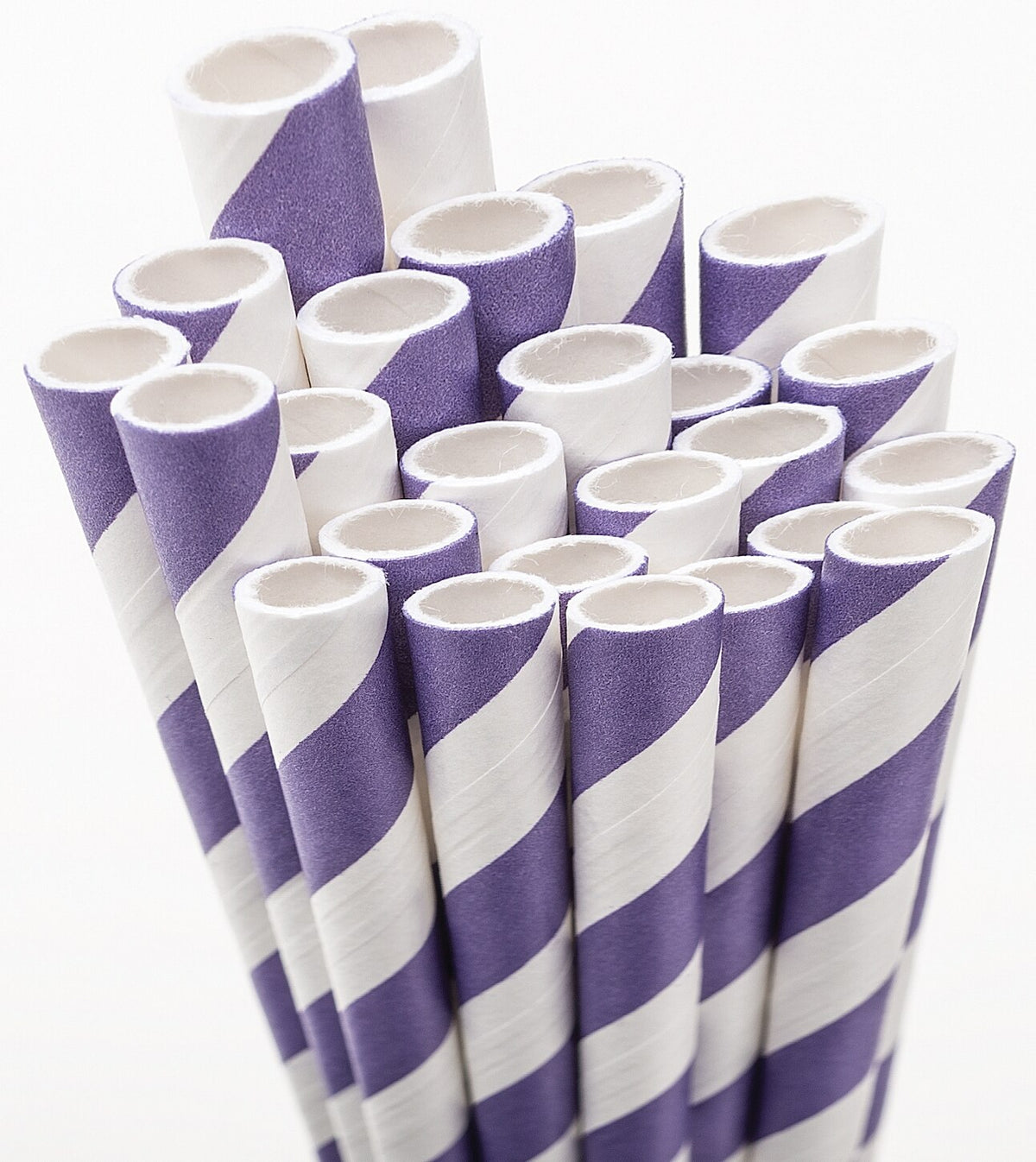 Plum Purple Paper Straws - 25 pack - PaperLanternStore.com - Paper Lanterns, Decor, Party Lights &amp; More