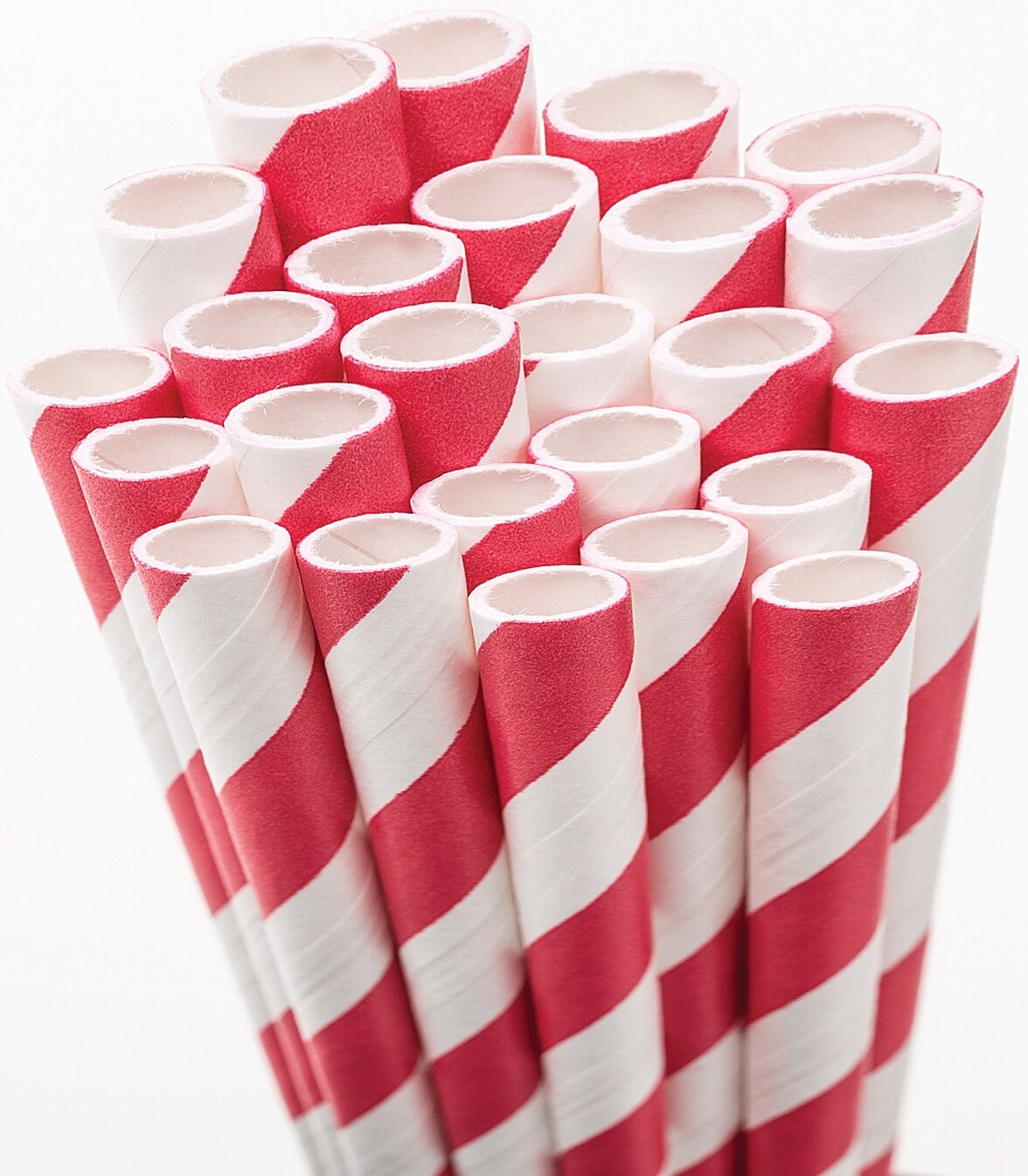 Poppy Red Paper Straws - 25 pack - PaperLanternStore.com - Paper Lanterns, Decor, Party Lights &amp; More