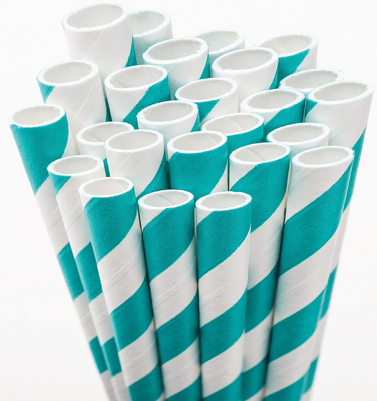 Robin Egg Paper Straws - 25 pack - PaperLanternStore.com - Paper Lanterns, Decor, Party Lights &amp; More