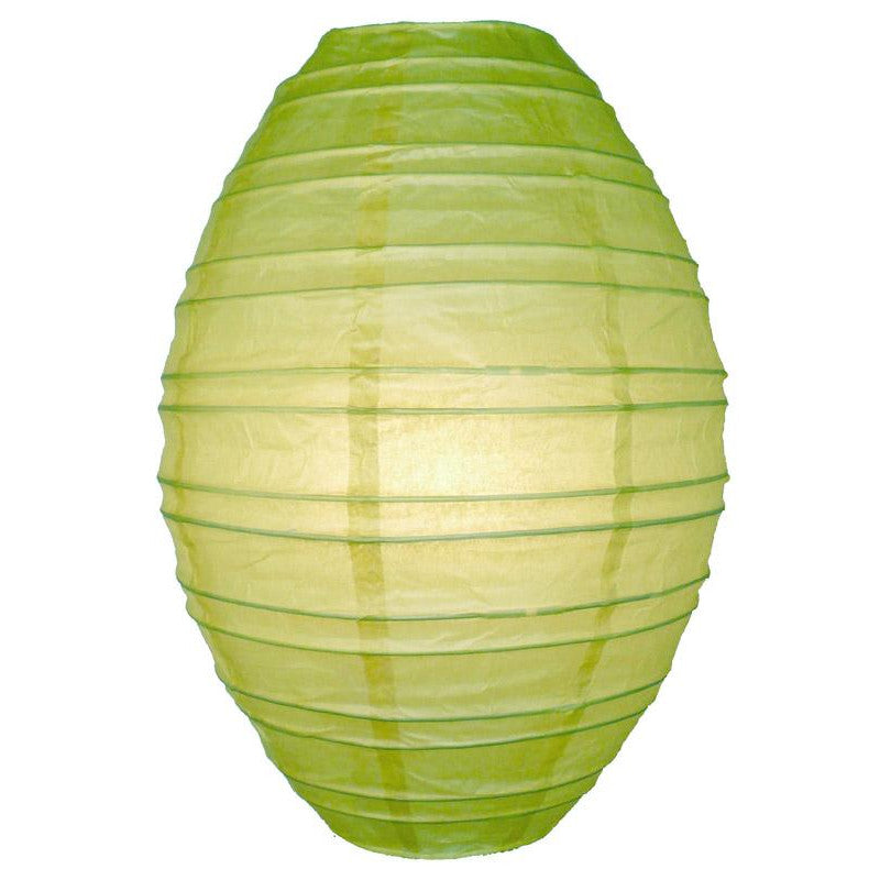 Light Lime Kawaii Unique Oval Egg Shaped Paper Lantern, 10-inch x 14-inch - PaperLanternStore.com - Paper Lanterns, Decor, Party Lights & More