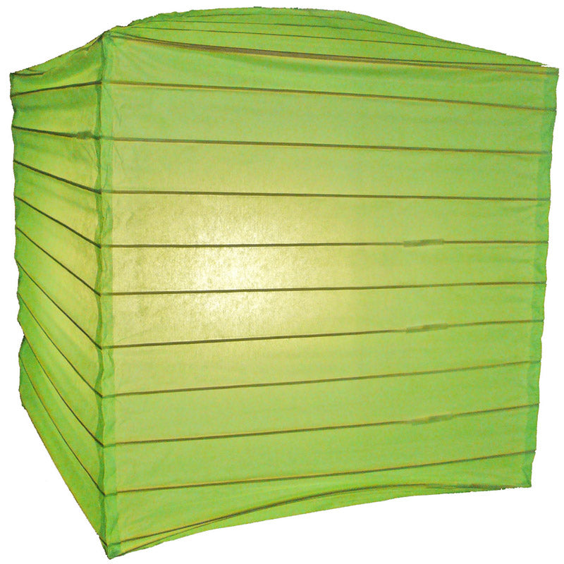 10&quot; Light Lime Square Shaped Paper Lantern - PaperLanternStore.com - Paper Lanterns, Decor, Party Lights &amp; More