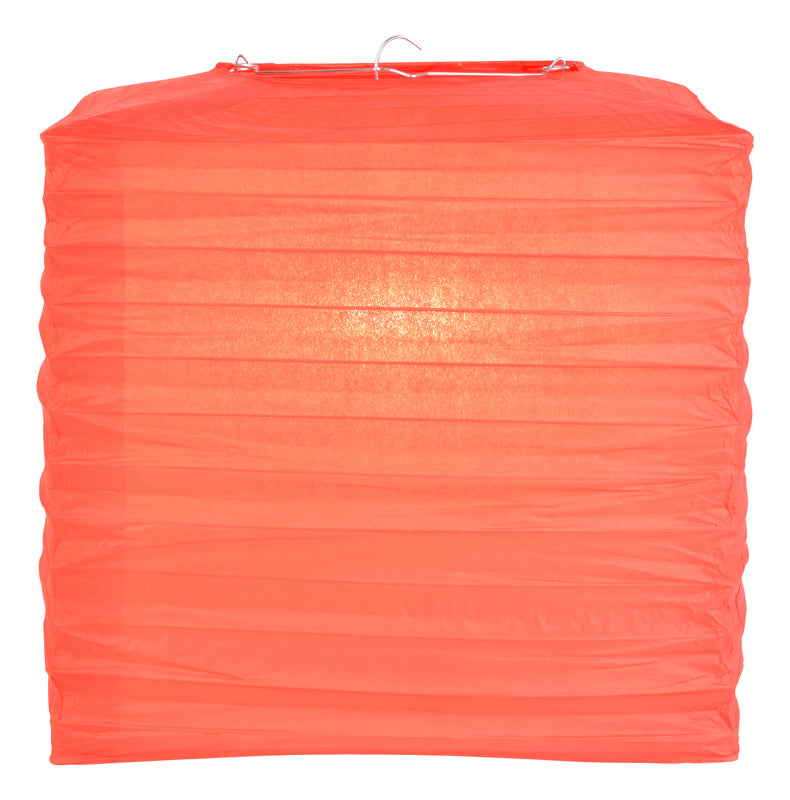 10&quot; Red Square Shaped Paper Lantern - PaperLanternStore.com - Paper Lanterns, Decor, Party Lights &amp; More
