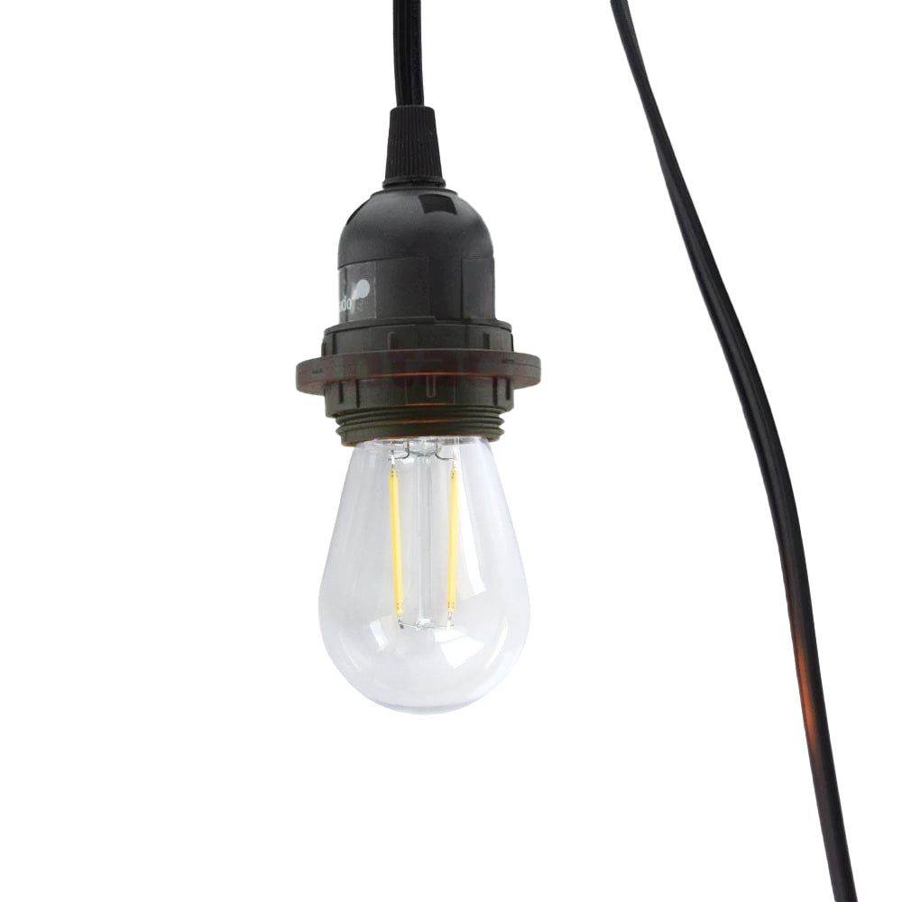 CORD + SHATTERPROOF BULB | Black Pendant Light Lamp Cord Combo Kit, Switch, S14 Warm White Bulb