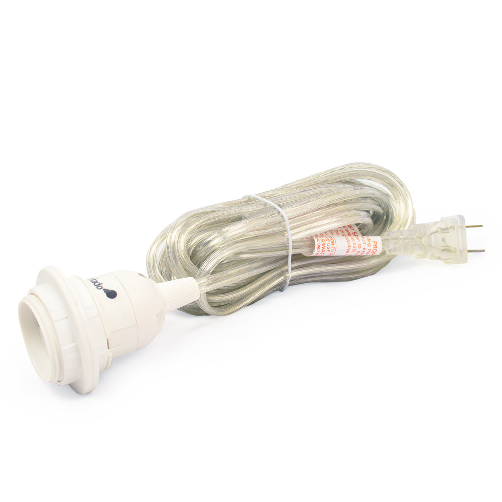 Single Socket Clear Pendant Light Lamp Cord for Lanterns, Switch, 11 FT - Electrical Swag Light Kit - PaperLanternStore.com - Paper Lanterns, Decor, Party Lights &amp; More