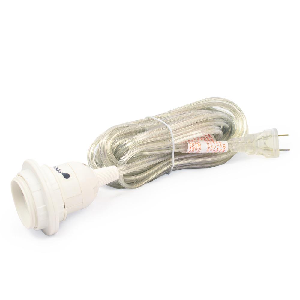 BULK PACK (10) Single Socket Pendant Light Cord Kits for Lanterns (11FT, Switch, Clear) - PaperLanternStore.com - Paper Lanterns, Decor, Party Lights &amp; More