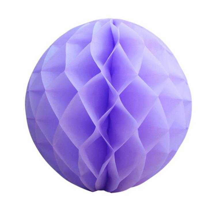 12&quot; Lavender Round Tissue Lantern, Honeycomb Ball, Hanging (3 PACK) - PaperLanternStore.com - Paper Lanterns, Decor, Party Lights &amp; More
