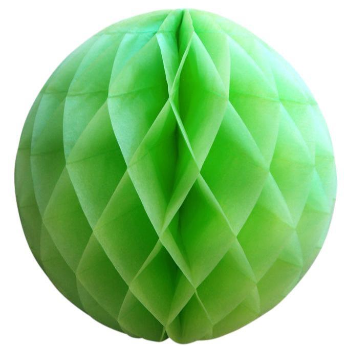 12&quot; Light Lime Green Round Tissue Lantern, Honeycomb Ball, Hanging (3 PACK) - PaperLanternStore.com - Paper Lanterns, Decor, Party Lights &amp; More