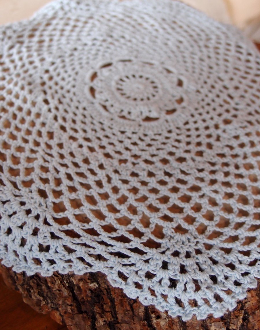 11.5&quot; Round Shaped Crochet Lace Doily Placemats, Handmade Cotton Doilies - White (2 Pack) - PaperLanternStore.com - Paper Lanterns, Decor, Party Lights &amp; More