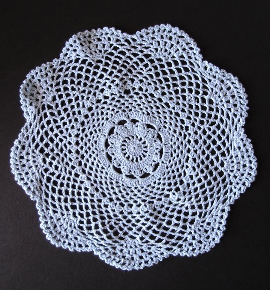 11.5&quot; Round Shaped Crochet Lace Doily Placemats, Handmade Cotton Doilies - White (2 Pack) - PaperLanternStore.com - Paper Lanterns, Decor, Party Lights &amp; More