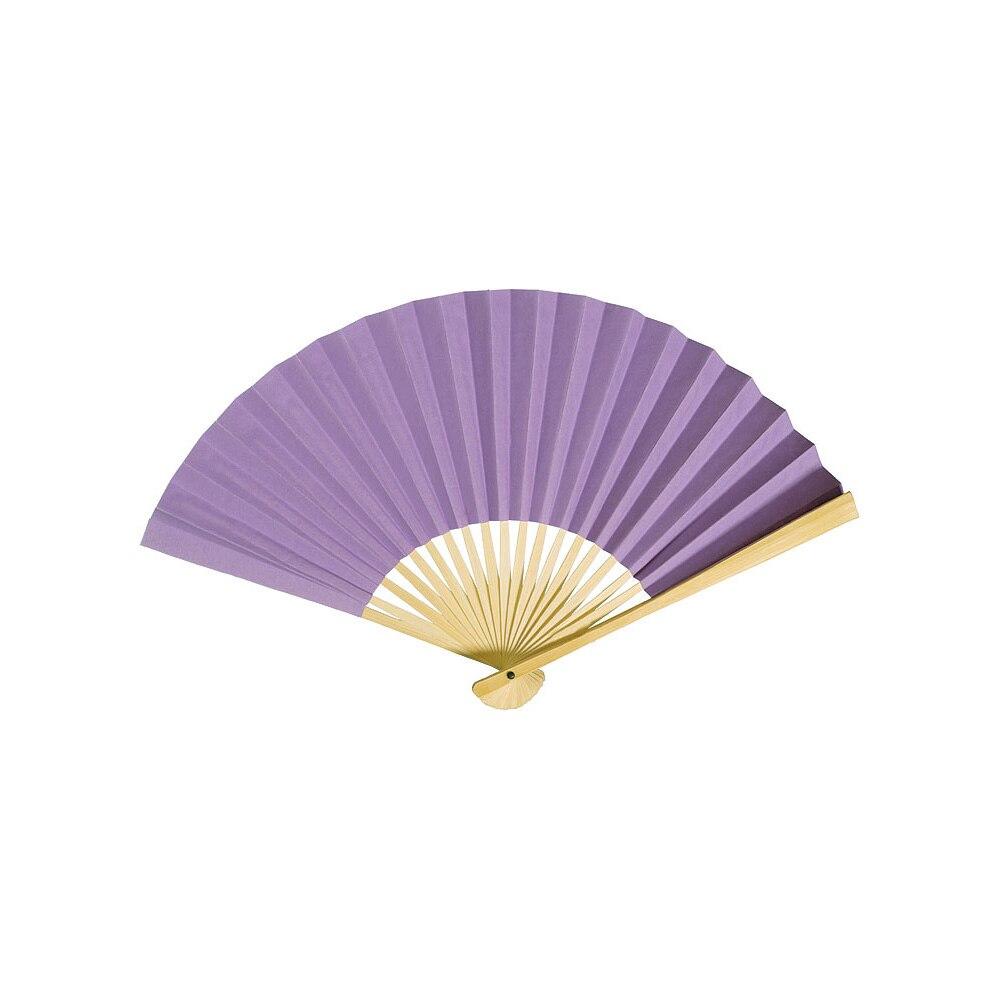 BLOWOUT Lilac Purple Premium Paper Hand Fan, Set of 5 - PaperLanternStore.com - Paper Lanterns, Decor, Party Lights &amp; More