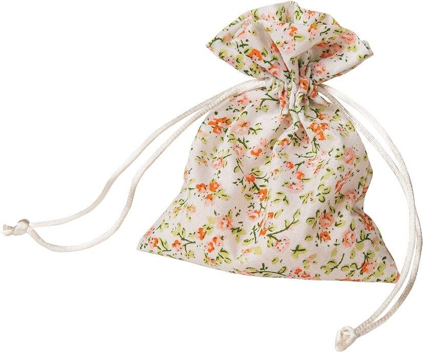 Orange Floral Favor Bag, Set of 10 - PaperLanternStore.com - Paper Lanterns, Decor, Party Lights &amp; More