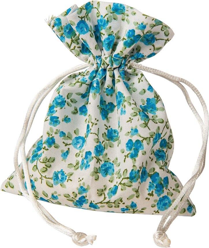 Blue Floral Favor Bag, Set of 10 - PaperLanternStore.com - Paper Lanterns, Decor, Party Lights &amp; More