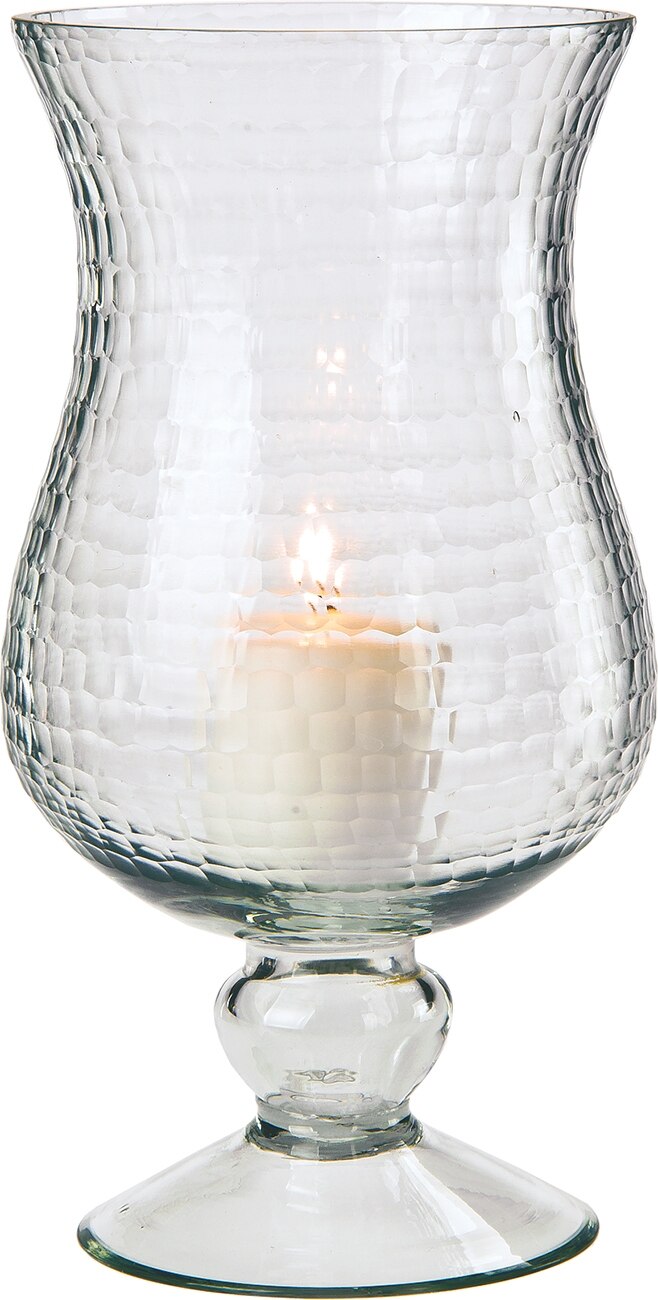 Large Clear Glass Hurricane Candle Holder - PaperLanternStore.com - Paper Lanterns, Decor, Party Lights &amp; More