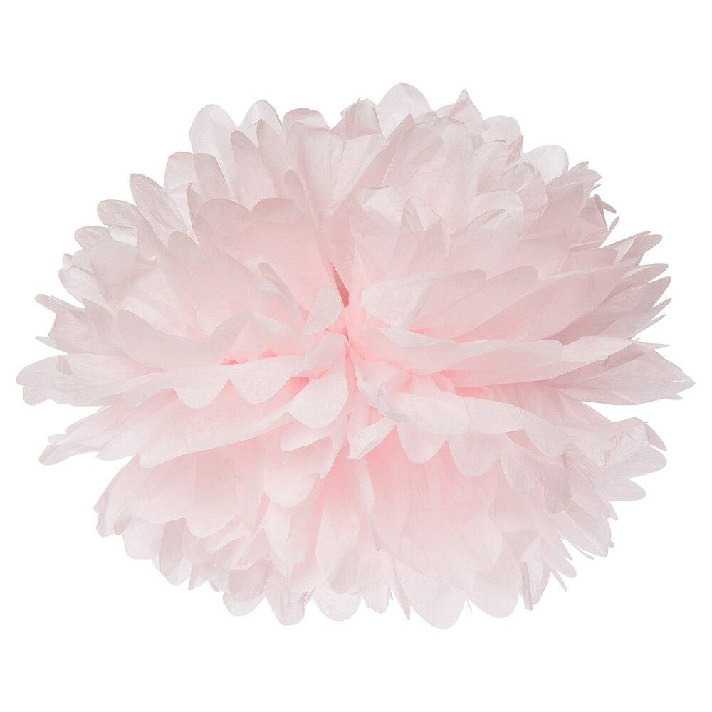 Rose Quartz 15 Inch Tissue Paper Flower Pom Pom - PaperLanternStore.com - Paper Lanterns, Decor, Party Lights &amp; More