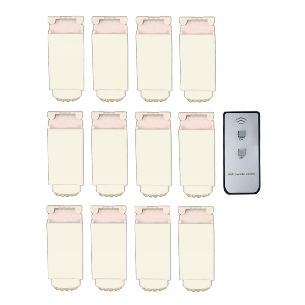 12-Pack + Remote Wireless Remote Controlled Paper Lantern Light Kit, Warm White (Battery Powered)