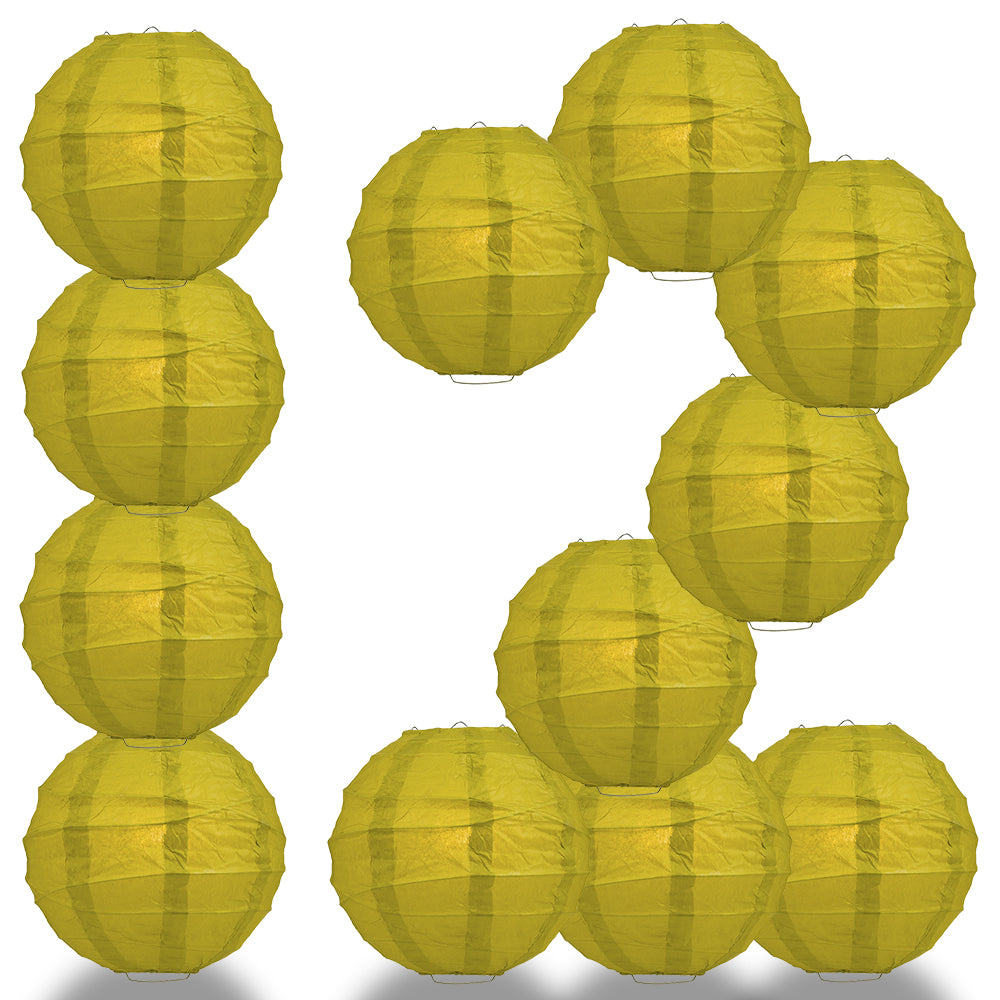 12 PACK | 12&quot;  Pear Crisscross Ribbing, Hanging Paper Lantern Combo Set - PaperLanternStore.com - Paper Lanterns, Decor, Party Lights &amp; More